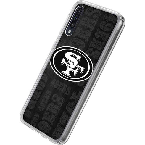 NFL San Franciso 49ers Black & White Galaxy A50 Clear Case